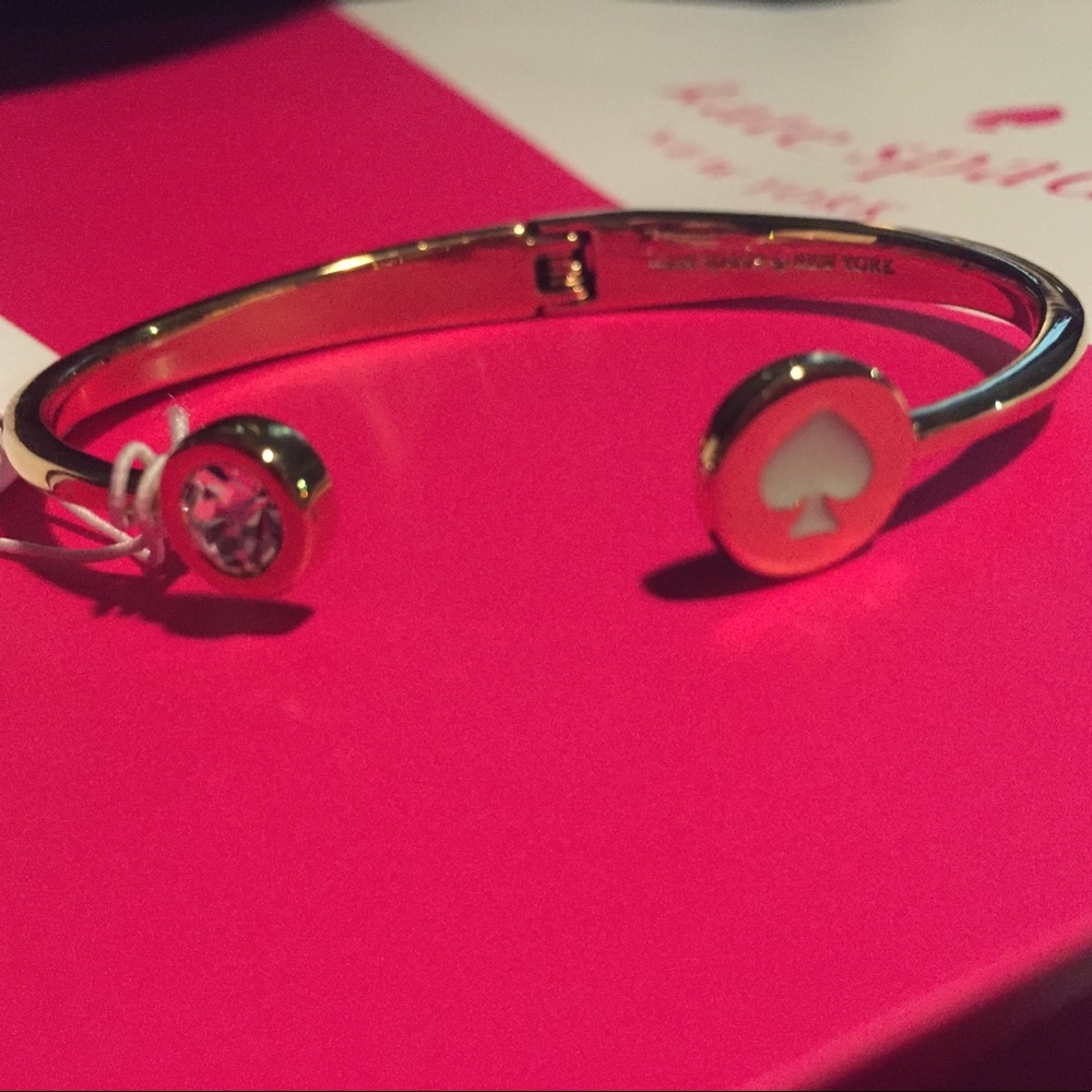 Kate Spade Mint Spot the Spade Hinged Bracelet - Picture 2 of 3
